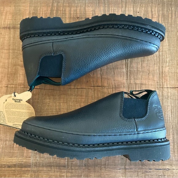 Georgia Boot Men’s Slip & Oil Resistant Work Shoes 7.5 Wide GR270 Romeo NWOB - Picture 9 of 14